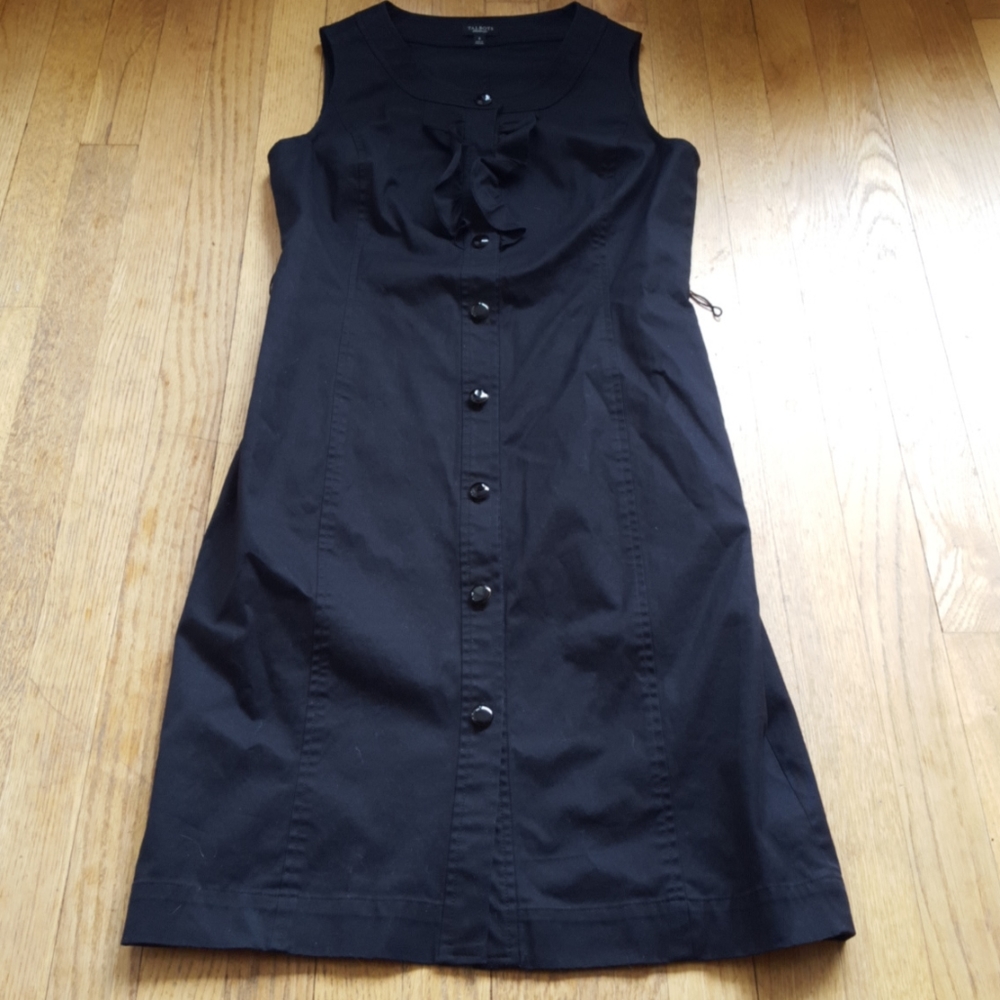 Talbots button-up dress with ruffles 8